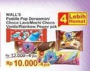 Promo Harga WALLS Paddle Pop Choco Lava, Doraemon, Rainbow, Mochi Choco Vanilla 45 ml - Indomaret