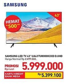 Promo Harga SAMSUNG UA43TU8000 UHD Smart TV 43"  - Carrefour