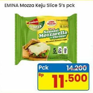 Promo Harga Emina Cheese Slice Mozza 75 gr - Indomaret
