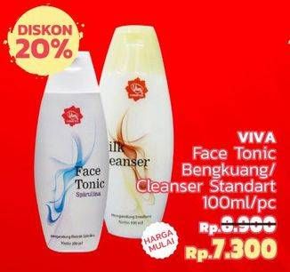 Promo Harga VIVA Face Tonic Bengkuang, Spirulina 100 ml - LotteMart