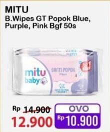 Promo Harga Mitu Baby Wipes Ganti Popok Blue Charming Lily, Pink Sweet Rose, Purple Playful Fressia 50 pcs - Alfamart