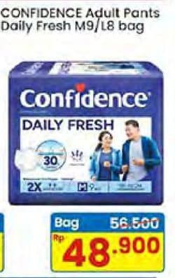 Promo Harga Confidence Adult Pants Daily Fresh L8, M9 8 pcs - Indomaret