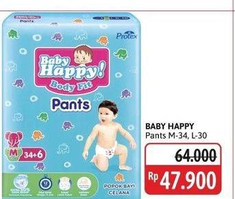 Promo Harga Baby Happy Body Fit Pants M34, L30 30 pcs - Alfamidi