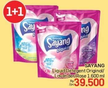 Promo Harga Sayang Liquid Detergent Original Fresh, Lavender, Rose 1600 ml - LotteMart