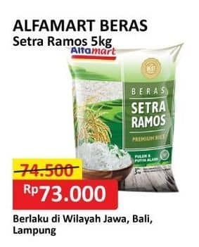 Promo Harga Alfamart Beras Setra Ramos 5000 gr - Alfamart