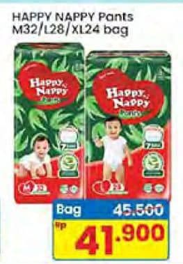 Promo Harga Happy Nappy Smart Pantz Diaper M32, L28, XL24 24 pcs - Indomaret