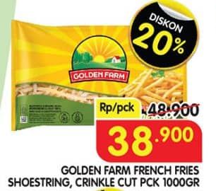 Promo Harga Golden Farm French Fries Shoestring, Crinkle 1000 gr - Superindo