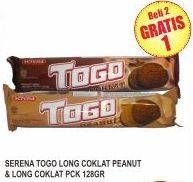 Promo Harga SERENA TOGO Biskuit Cokelat Peanut, Chocolate 128 gr - Superindo
