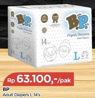 Promo Harga Bulk Pack Bp Adult Diapers L14 14 pcs - TIP TOP