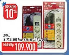 Promo Harga LOYAL Stop Kontak LY233B 3 Lubang  - Hypermart