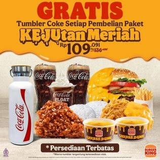 Promo Harga Gratis Tumbler Coke  - Burger King