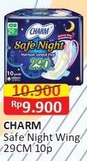 Promo Harga Charm Safe Night Wing 29cm 10 pcs - Alfamart