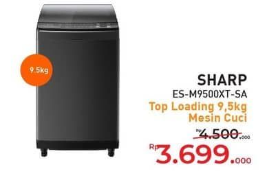 Promo Harga Sharp ES-M9500XT-SA Washing Machine   - Yogya