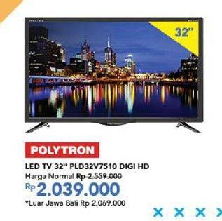 Promo Harga POLYTRON PLD 32V7510 | LED TV Dignity 32"  - Carrefour