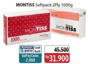 Promo Harga Montiss Facial Tissue 1000 sheet - Alfamidi