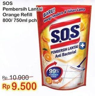 Promo Harga SOS Pembersih Lantai 800ml/750ml  - Indomaret