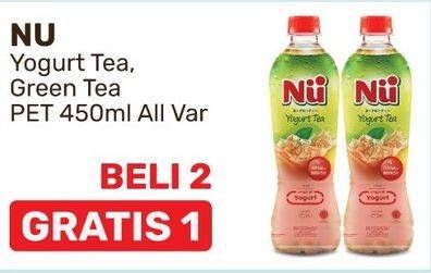 Promo Harga NU GREEN TEA Green Tea/Yoghurt Tea 450ml  - Alfamart