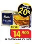 Promo Harga LA FONTE Lasagna 230 gr - Superindo