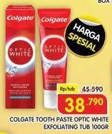 Promo Harga Colgate Toothpaste Optic White Exfoliating Mineral 100 gr - Superindo