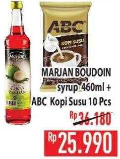 Marjan Boudoin Syrup 460ml + ABC Kopi Susu 10s