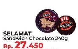 Promo Harga SELAMAT Sandwich Biscuits Chocolate 240 gr - Yogya