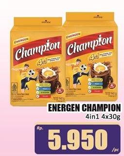 Promo Harga Energen Sereal Champion Cokelat per 4 sachet 35 gr - Hari Hari