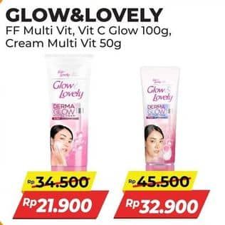 Promo Harga Glow & Lovely (fair & Lovely) Facial Foam Brightening Multi Vitamin, Bright C Glow Vitamin C 100 gr - Alfamart