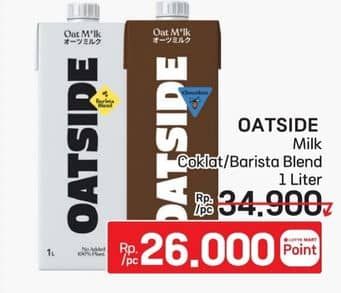 Promo Harga Oatside UHT Milk Barista Blend, Chocolate 1000 ml - LotteMart