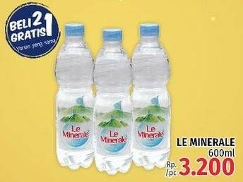 Promo Harga LE MINERALE Air Mineral 600 ml - LotteMart