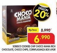 Promo Harga Choco Mania Choco Chip Cookies Rich Choco, Cornflaganza 69 gr - Superindo
