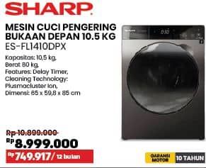 Promo Harga Sharp ES-FL1410DPX  - COURTS