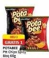 Promo Harga Potabee Snack Potato Chips Spicy BBQ 68 gr - Alfamart