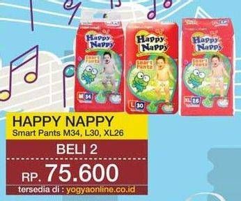 Promo Harga Happy Nappy Smart Pantz Diaper XL26, L30, M34 26 pcs - Yogya