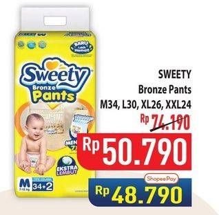 Promo Harga Sweety Bronze Pants L30, XL26, XXL24, M34 24 pcs - Hypermart