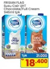 Promo Harga Frisian Flag Susu UHT Purefarm Swiss Chocolate, Full Cream 946 ml - Indomaret