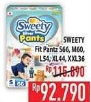 Promo Harga Sweety Silver Pants XL44, S66, L54, M60, XXL36 36 pcs - Hypermart