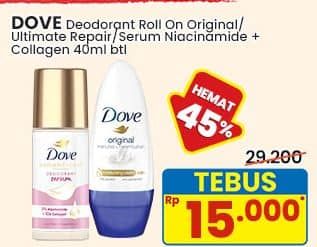 Promo Harga Dove Deo Roll On/Serum   - Indomaret