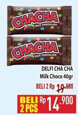 Promo Harga Delfi Cha Cha Chocolate Milk Chocolate 50 gr - Hypermart