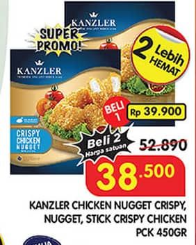 Promo Harga Kanzler Chicken Nugget Original, Crispy, Stick Crispy 450 gr - Superindo