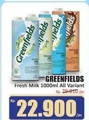 Promo Harga Greenfields Fresh Milk All Variants 1000 ml - Hari Hari