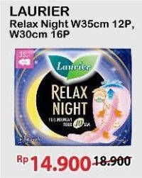 Promo Harga Laurier Relax Night 30cm, 35cm 12 pcs - Alfamart