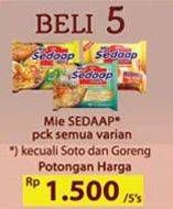 Promo Harga SEDAAP Mie Kuah All Variants per 5 pcs - Indomaret