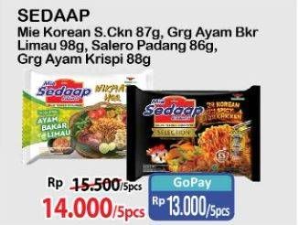 Promo Harga Sedaap Mi Goreng/Korean Spicy  - Alfamart