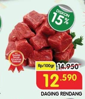 Promo Harga Daging Rendang Sapi per 100 gr - Superindo