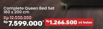 Promo Harga Elite Emporium Complete Queen Bed Set 160 X 200 Cm  - COURTS