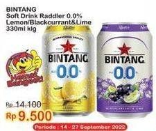 Promo Harga Bintang Radler Zero Lemon, Blackcurrant Lime 330 ml - Indomaret