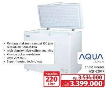 Promo Harga AQUA AQF-220FR Chest Freezer 220L  - Lotte Grosir