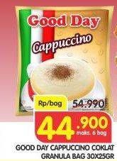 Promo Harga Good Day Cappuccino Coklat Granula 30 sachet - Superindo