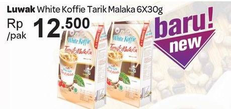 Promo Harga Luwak White Koffie per 6 sachet 30 gr - Carrefour