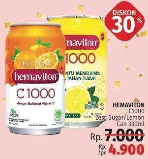 Promo Harga HEMAVITON C1000 Less Sugar, Lemon 330 ml - LotteMart